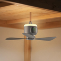 Ventilador de techo recargable definitivo para uso exterior con capacidad de 12000 mAh y luz LED