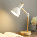 Justerbar Trä- och Metall LED Skrivbordslampa