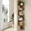 CornerRise – Elegantes 5-stufiges Eckregal aus rustikalem Holz