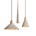Kräm Retro Wabi-Sabi LED Hänglampa