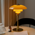 Vintage Dansk Glas Skärm Bordslampa