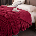 WaveLuxe Plaid – ultraflauschige strukturierte Korallfleece-Decke