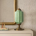 Lámpara de mesa en vidrio opal vintage Sif Eloise