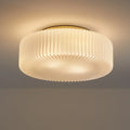 Elowen moderne loftslampe i opalribbet glas