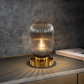 Oriantha - Nordisk Bordslampa med Ribbat Glas