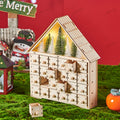 Leuchtender LED-Adventskalender aus Holz