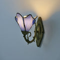 Lámpara de pared de 1 luz para ventana Tiffany Vintage Petals