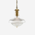 Orvel Klar Ribbad Glas Pendellampa
