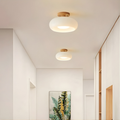 Trä Accent Glas Flush Mount Taklampa