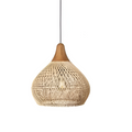 Boho Stil Rattan Pendellampa