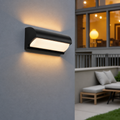 Svart LED Utomhus Vägglampa