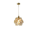 Blomstrande Nordisk Blomma Glas Pendellampa